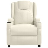 Verstelbare Crème Fauteuil van Kunstleer - 60% Korting