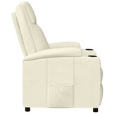 Verstelbare Crème Fauteuil van Kunstleer - 60% Korting