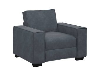 vidaXL Fauteuil 60 cm fluweel donkergrijs