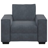 vidaXL Fauteuil 60 cm fluweel donkergrijs