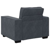 vidaXL Fauteuil 60 cm fluweel donkergrijs