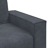 vidaXL Fauteuil 60 cm fluweel donkergrijs