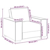 vidaXL Fauteuil 60 cm fluweel donkergrijs