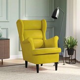 VidaXL Fauteuil Fluweel Mosterdgeel 54% Korting