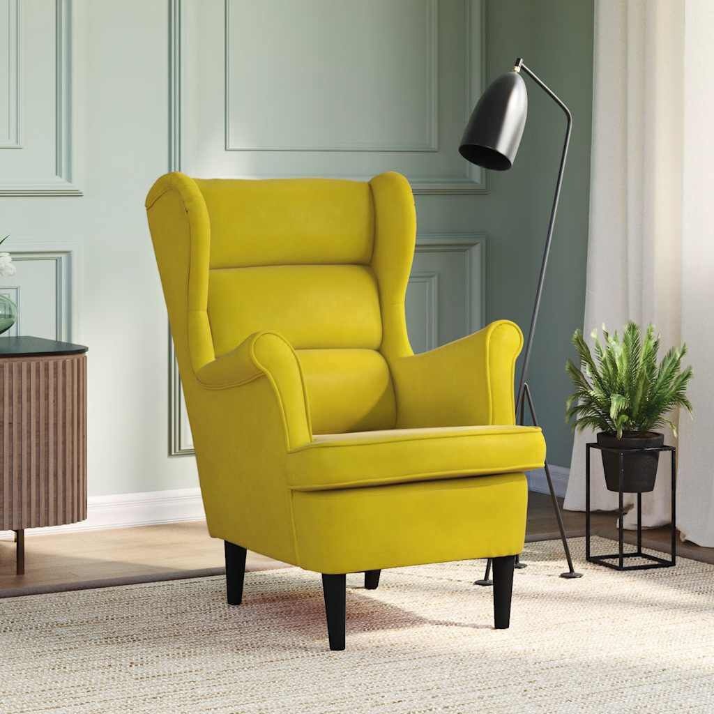 VidaXL Fauteuil Fluweel Mosterdgeel 54% Korting