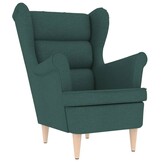 Donkergroene Fauteuil van Stof (74x84x100 cm) met 35% Korting