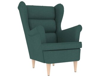 Donkergroene Fauteuil van Stof (74x84x100 cm) met 35% Korting