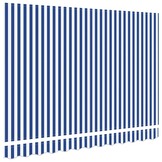 vidaXL Vervangend zonneschermdoek voor 3,5x2 m Blauw & wit gestreept