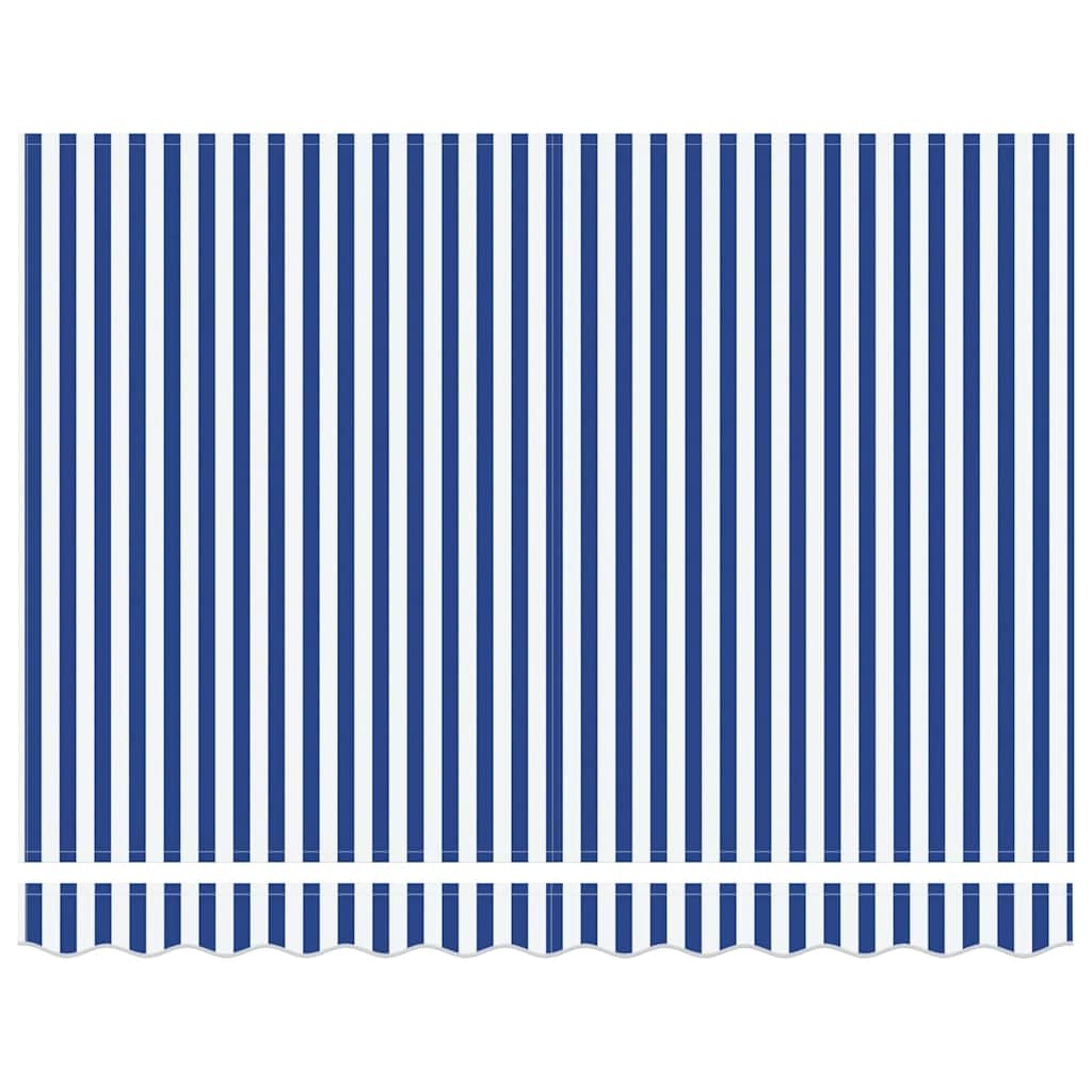 vidaXL Vervangend zonneschermdoek voor 3,5x2 m Blauw & wit gestreept