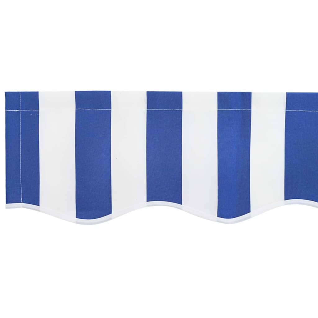 vidaXL Vervangend zonneschermdoek voor 3,5x2 m Blauw & wit gestreept
