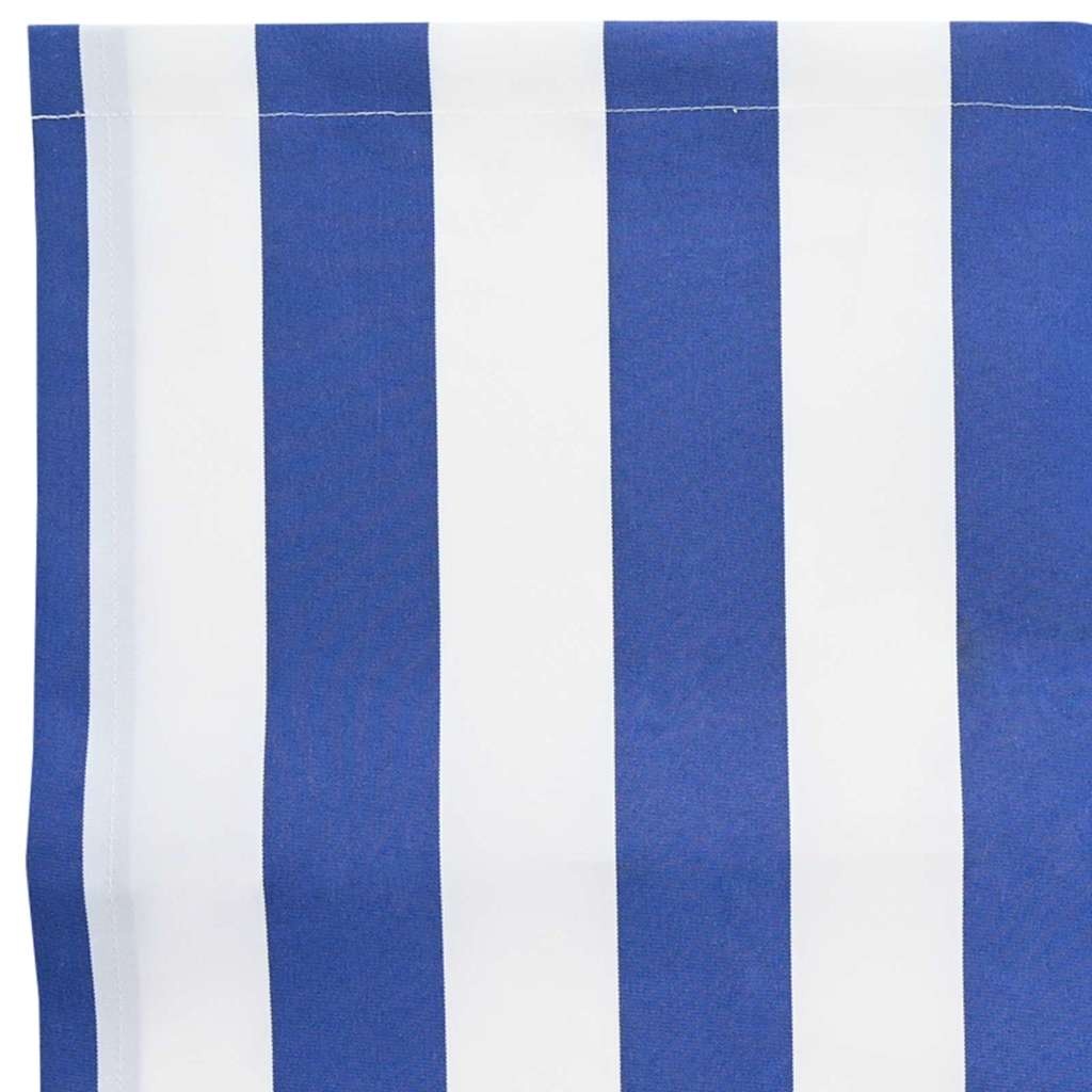 vidaXL Vervangend zonneschermdoek voor 3,5x2 m Blauw & wit gestreept