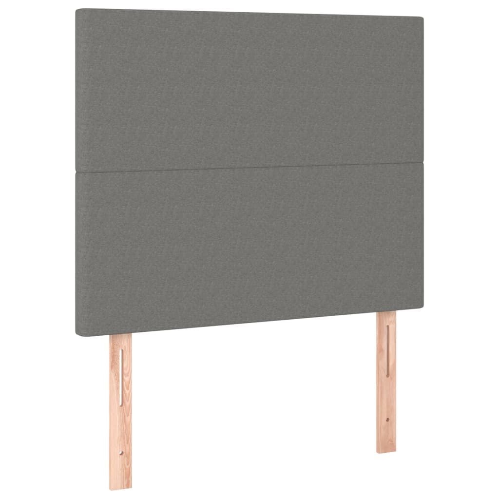 vidaXL Hoofdborden 2 stuks 90x5x78/88 cm Stof Donkergrijs met 58% Korting
