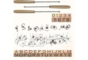 Branding IJzer Set 2,5 cm - 26 Letters/Cijfers + Handvatten - 34% Korting