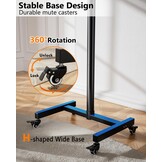 Mobiele tv-standaard op wielen voor tv's en monitoren 17-55 inch, in hoogte verstelbaar, 180° draaibaar liggend/portret, Max VESA 300x300 mm, tot 30 k