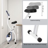 Opvouwbare Hometrainer F-Bike 150 - 8 Weerstanden - LCD Display - Blauw/Wit (55% Korting)