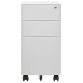 Verrijdbaar Ladeblok Staal Lichtgrijs 30x45x59 cm - 35% Korting