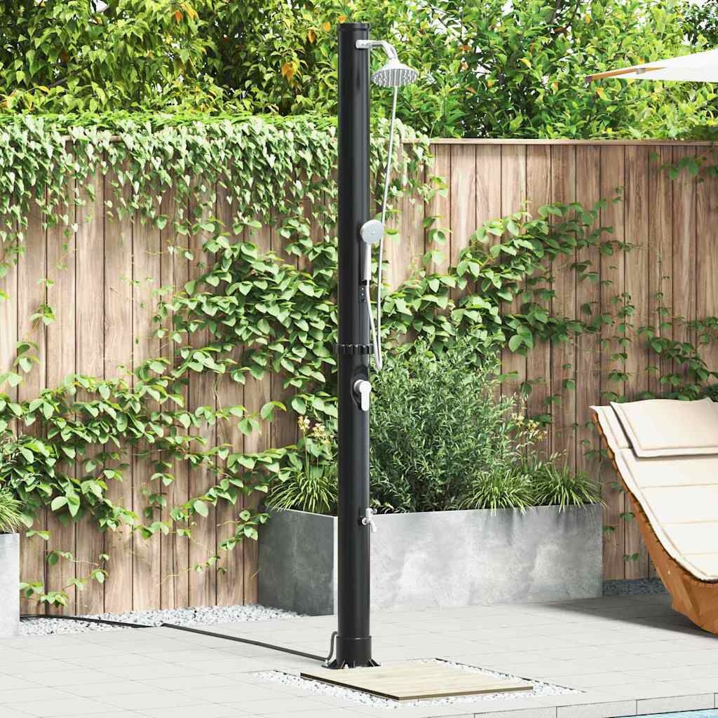 Buitenzonne-douche 20L PVC/Aluminium Zwart - 35% Korting