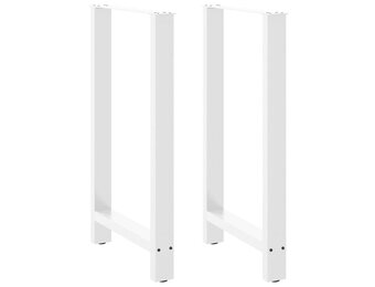 vidaXL Bartafelpoten (2 stuks) Staal Wit 60x(100-101) cm - 34% Korting
