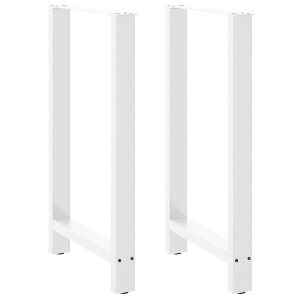 vidaXL Bartafelpoten (2 stuks) Staal Wit 60x(100-101) cm - 34% Korting