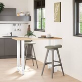 vidaXL Bartafelpoten (2 stuks) Staal Wit 60x(100-101) cm - 34% Korting