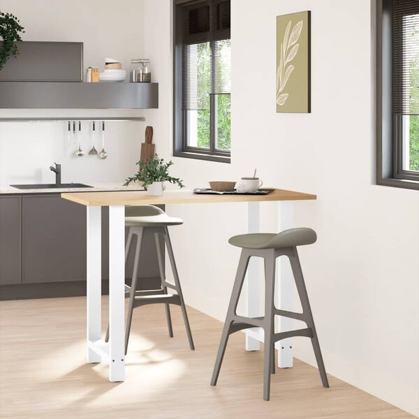 vidaXL Bartafelpoten (2 stuks) Staal Wit 60x(100-101) cm - 34% Korting