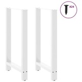 vidaXL Bartafelpoten (2 stuks) Staal Wit 60x(100-101) cm - 34% Korting