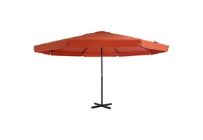 vidaXL Parasol Terracottakleurig met Aluminium Paal 500 cm - 59% Korting