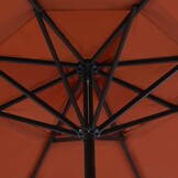 Terracotta Parasol met Aluminium Paal 500 cm - 55% Korting!