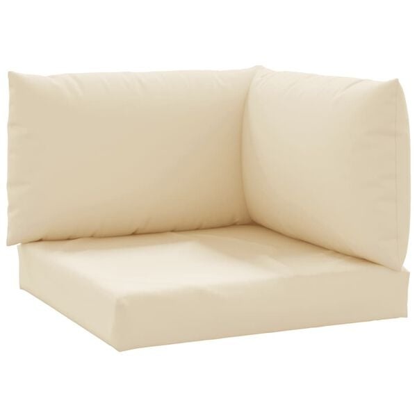 VidaXL Palletkussens 3-delig Oxford Stof Beige - 33% Korting