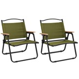 VidaXL Campingstoelen Groen Oxford Stof 54x43x59 cm - 2 stuks met 54% korting