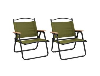 VidaXL Campingstoelen Groen Oxford Stof 54x43x59 cm - 2 stuks met 54% korting
