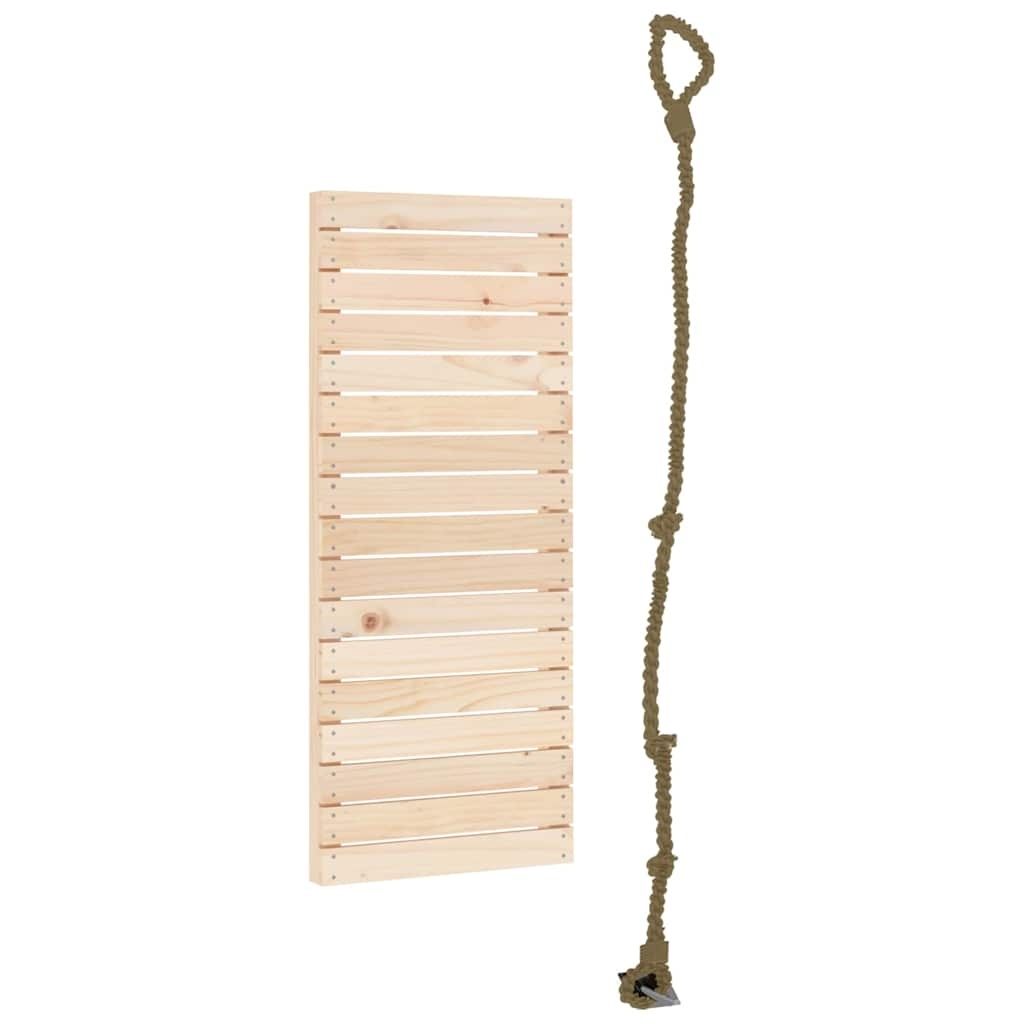 Klimwand met Touw 44,5x5x108 cm Grenenhout - 34% Korting!