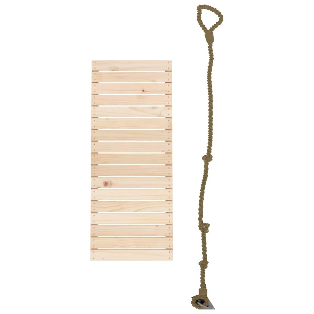 Klimwand met Touw 44,5x5x108 cm Grenenhout - 34% Korting!