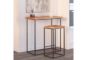 Acaciahouten Tafelblad Rechthoekig met Natuurlijke Rand 70x60 cm - 41% Korting