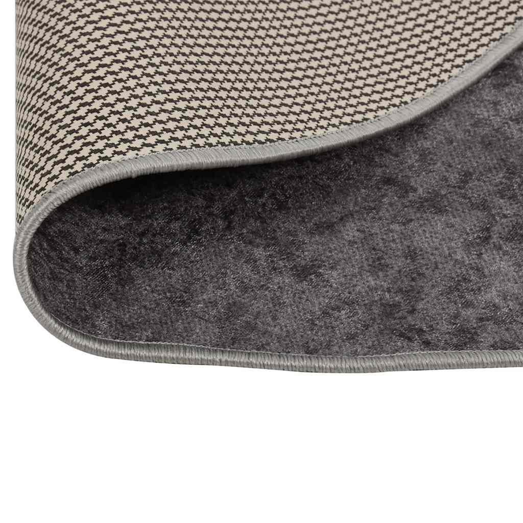 VidaXL Vloerkleed Grijs ø120 cm - Wasbaar & Geluiddempend (33% Korting)