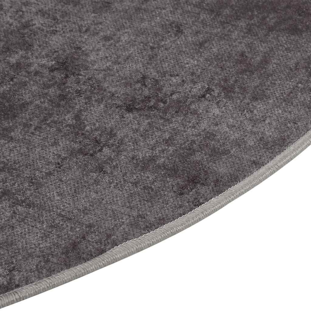 VidaXL Vloerkleed Grijs ø120 cm - Wasbaar & Geluiddempend (33% Korting)