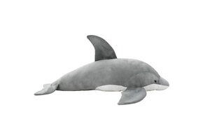 Knuffel Dolfijn Pluche Grijs - 100cm - 58% Korting