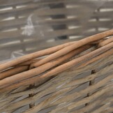 VidaXL Balkonbakken 2 stuks 40 cm Wicker Bruin met PE-voering - 59% Korting
