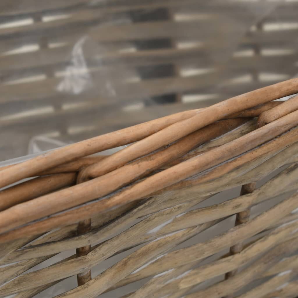 VidaXL Balkonbakken 2 stuks 40 cm Wicker Bruin met PE-voering - 59% Korting