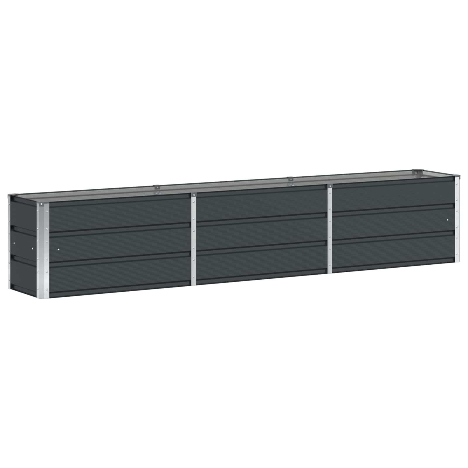 Plantenbak Antraciet Staal 240x40x45 cm - 34% Korting