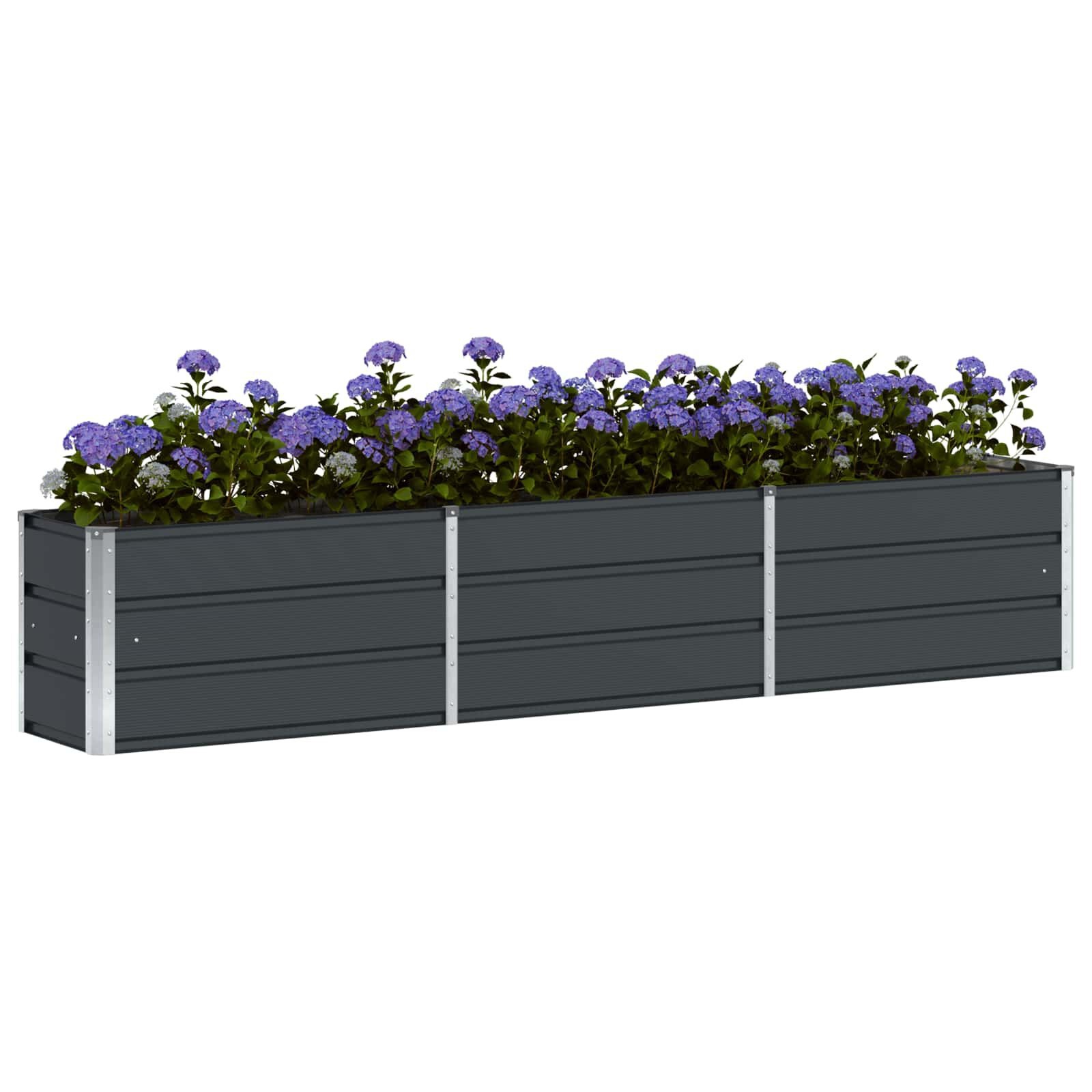 Plantenbak Antraciet Staal 240x40x45 cm - 34% Korting
