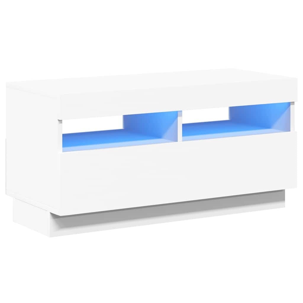 VidaXL TV-meubel Wit met LED-verlichting - 80x35x40 cm - 54% Korting