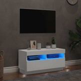 VidaXL TV-meubel Wit met LED-verlichting - 80x35x40 cm - 54% Korting