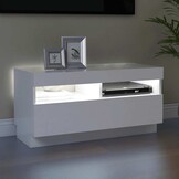 VidaXL TV-meubel Wit met LED-verlichting - 80x35x40 cm - 54% Korting