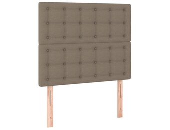 Hoofdbord Taupe Stof 90x5x118/128 cm - 34% Korting!