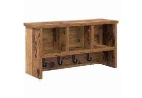 Kapstok Muurmontage Oudhout 50x16x26 cm - 57% Korting!