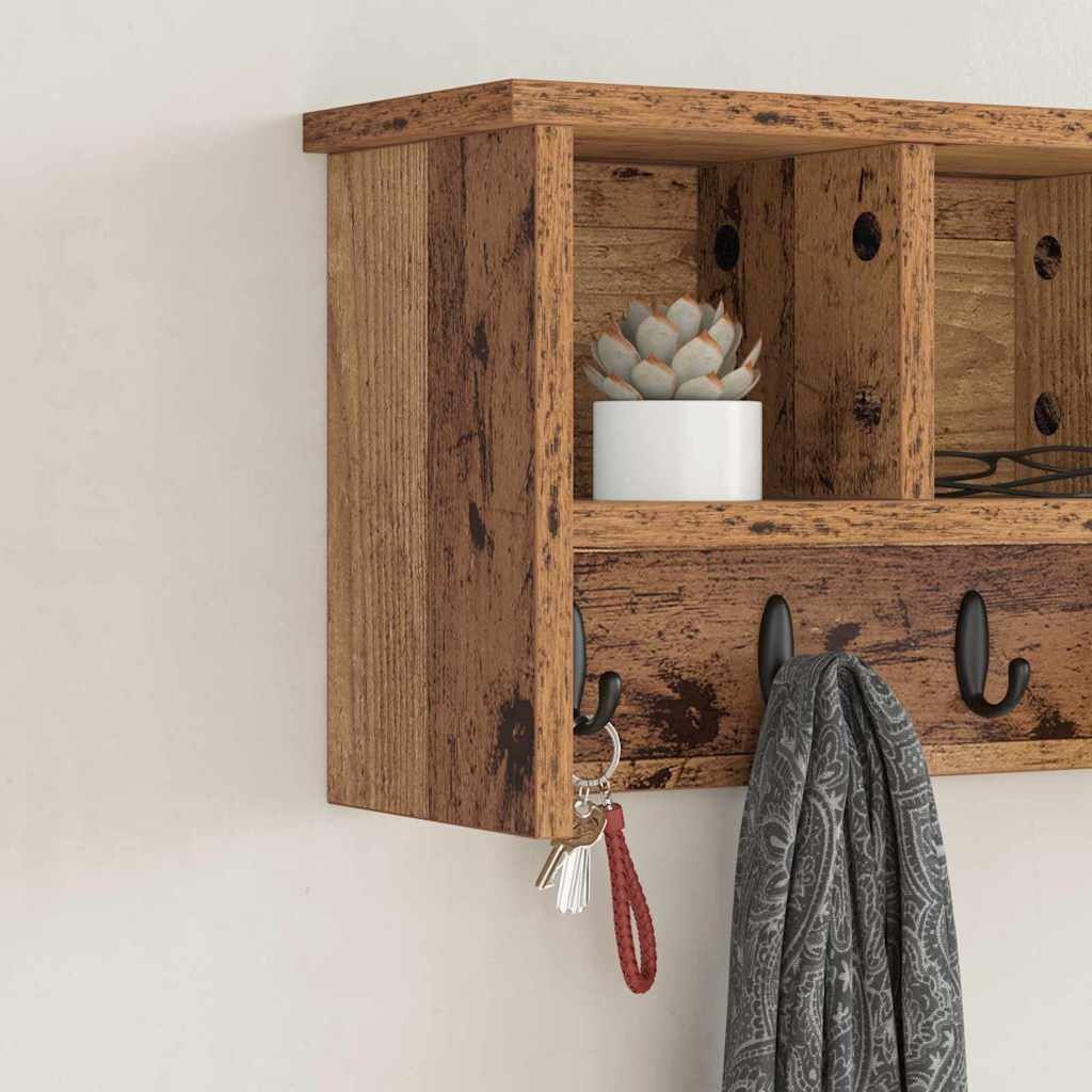 Kapstok Muurmontage Oudhout 50x16x26 cm - 57% Korting!