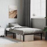 vidaXL Bedframe Metaal Zwart 90x200 cm - 34% Korting