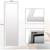 Staan Spiegel Wit Houten Frame 140x50 cm - 34% Korting