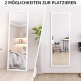 Staan Spiegel Wit Houten Frame 140x50 cm - 34% Korting